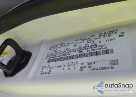 2013 Ford E-350 Super Duty Xl from USA, damaged, VIN 1FBNE3BL3DDB08664